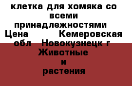 клетка для хомяка со всеми принадлежностями › Цена ­ 400 - Кемеровская обл., Новокузнецк г. Животные и растения » Аксесcуары и товары для животных   . Кемеровская обл.,Новокузнецк г.